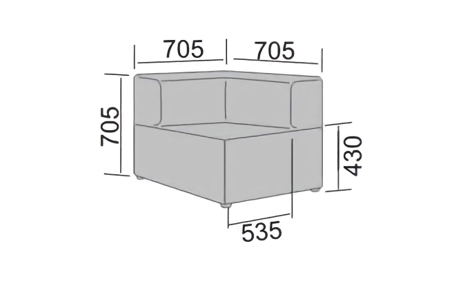 Диван офисный Осака У